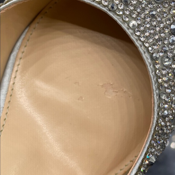 Betsey Johnson Shary Silver Rhinestone Pumps Size 7.5M - Great Pre-Owned - Picture 14 of 16